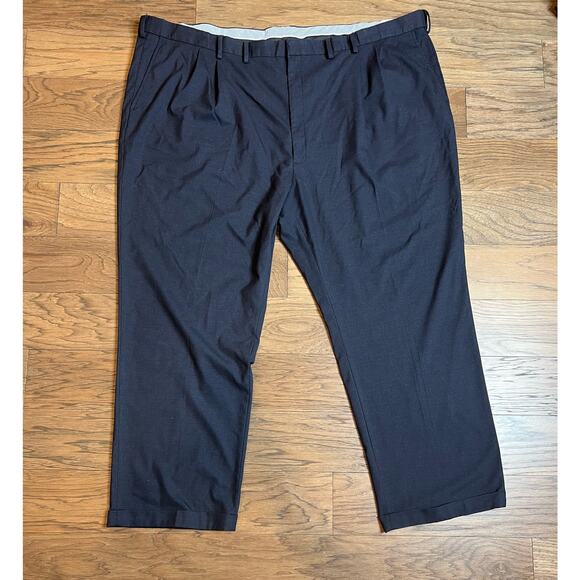 JM Haggar Men's Dress Pants, Pleated Front, Cropped Length, Classic Style - Picture 1 of 5